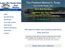Tablet Screenshot of lakelbjmarina.com